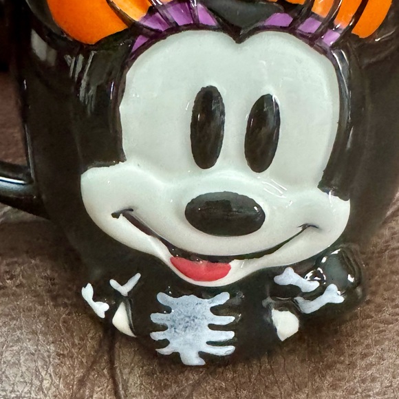 Minnie Mouse Skeleton Hand Painted Disney Halloween Mug - Picture 3 of 9